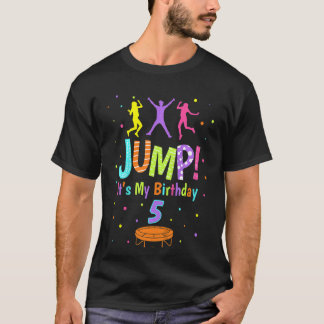 Kinder Trampolin Geburtstag 5 Jahre alt Mädchen Bo T-Shirt
