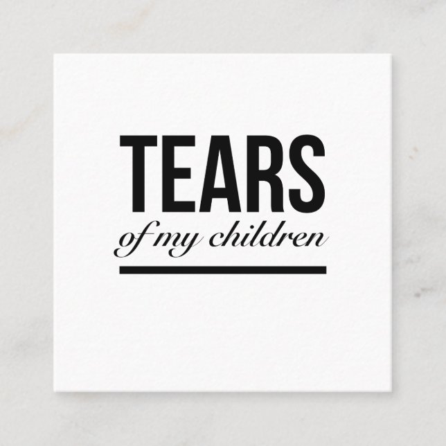 Kinder tränken lustige Geschenke für Familienvater Quadratische Visitenkarte (Vorderseite)