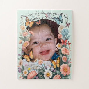 Kinder-Traumschmetterlinge & Pastellblumen Puzzle