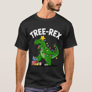 Kinder Tree-Rex Weihnachten Dinosaurier T-Rex Shir T-Shirt