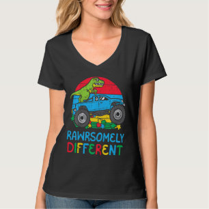 Kinder Trex Monster Truck ziemlich anders Autis T-Shirt
