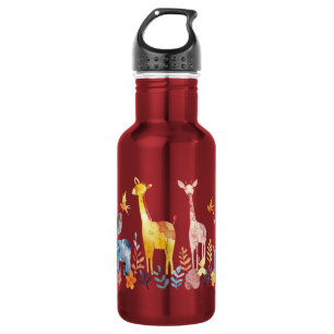 Kinder Trinkflasche Edelstahl Afrika Tiere