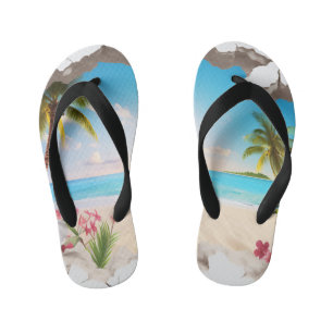 Kinder-Tropen-Vibe-Flip-Flops Kinderbadesandalen