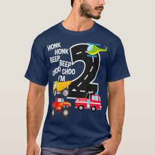 Kinder Trucks 2. Geburtstag Party Kleinkind Im 2 J T-Shirt