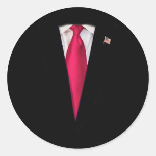 Kinder - Trumps Halloween-Kostüm 1 Runder Aufkleber
