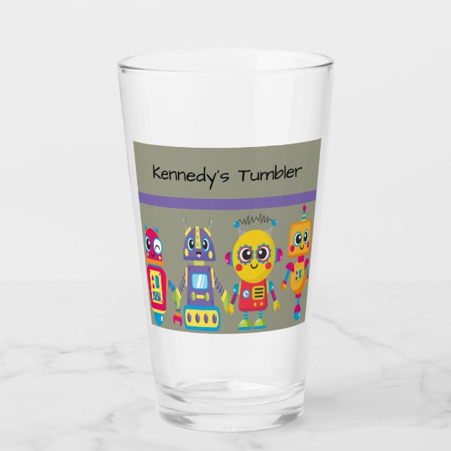 Kinder Tumbler mit Robotern (Vorderseite)