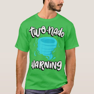 Kinder Twonado Warnung 2. Geburtstag Tornado Theme T-Shirt