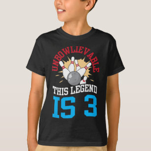 Kinder unbenebelbar Diese Legende ist 3 Bowling 3. T-Shirt