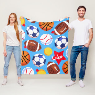 Kinder und Baby-Spaß-bunter Sport-Wurf Fleecedecke