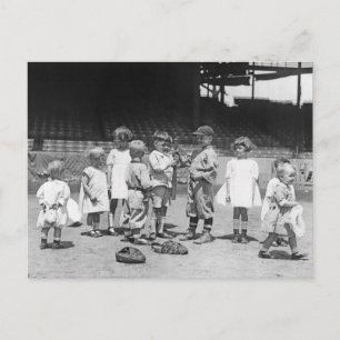 Kinder und Baseball, Anfang der 1900er Postkarte