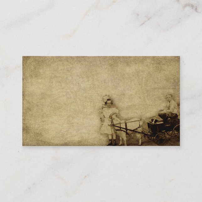 Kinder und ein Ziegen-Wagen-Prim Geschäfts-Karten Visitenkarte (Vorderseite)
