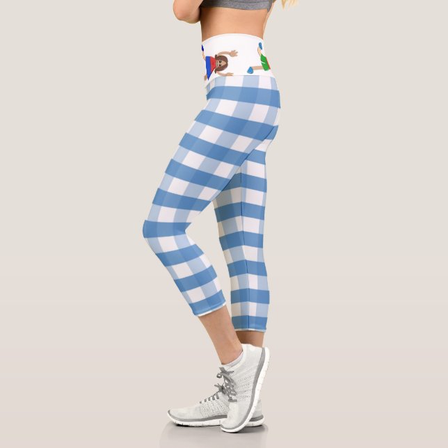 Kinder und Gingham Capri Leggings (Links)
