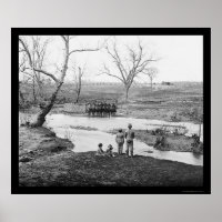 Kinder und Kavalleriebeamte im Bull Run 1862