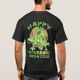 Kinder und Papa glücklich Fathraws Day Dinosaur T  T-Shirt