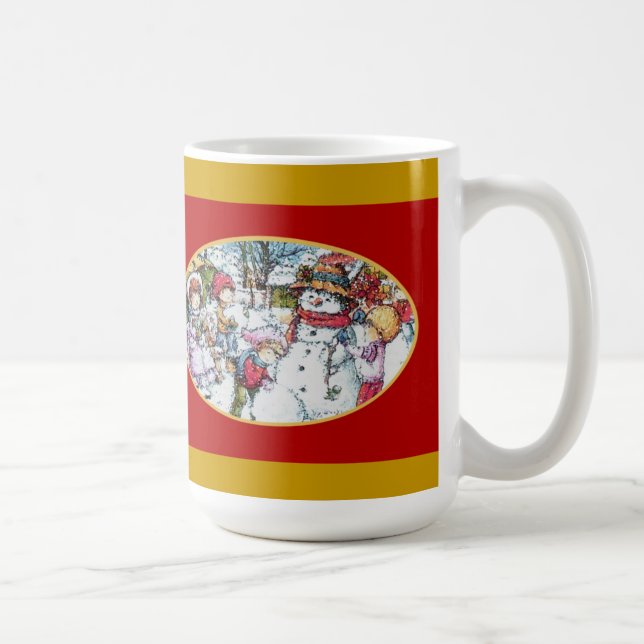 Kinder und Snowman-Tasse Tasse (Rechts)
