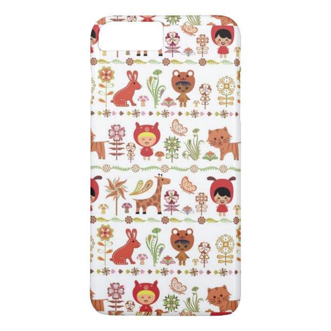 Kinder-und Tier-Muster Case-Mate iPhone Hülle (Rückseite)