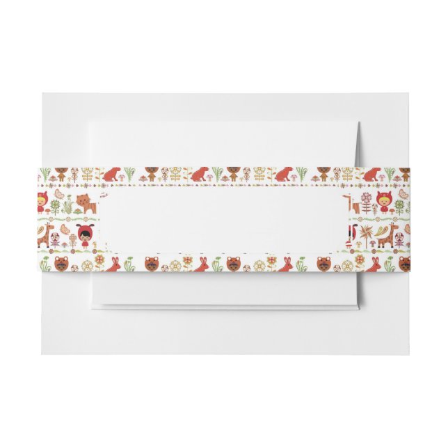 Kinder-und Tier-Muster Einladungsbanderole (Vorderseite Beispiel)