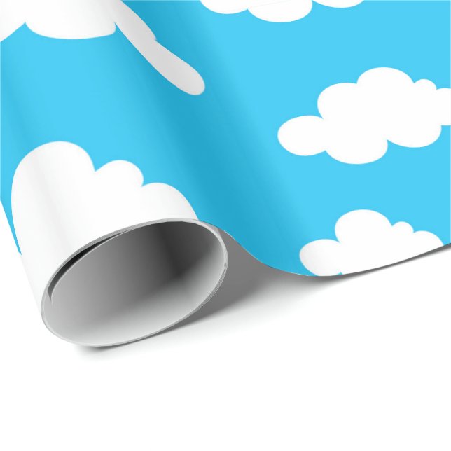 Kinder und Wolken Geschenkpapier (Rolleneckpunkt)