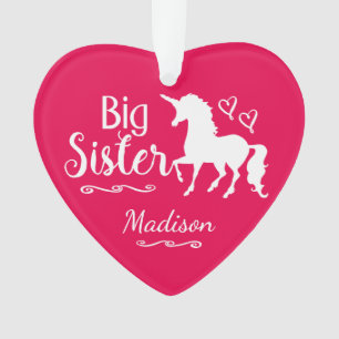 Kinder Unicorn Große Schwester Sibling Girls Weihn Ornament