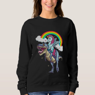 Kinder Unicorn Riding Dinosaurier Boys Mädchen Kin Sweatshirt