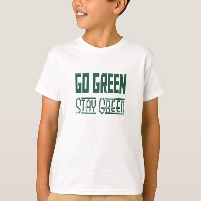 Kinder Unisex Go Green LS T-Shirt (Vorderseite)