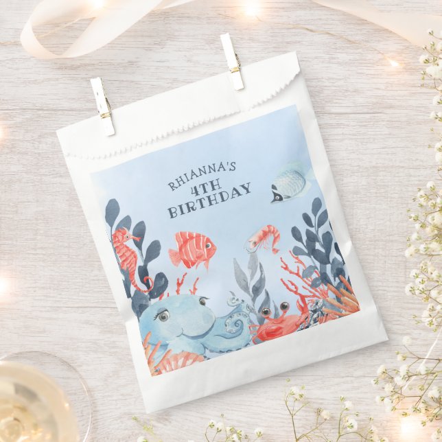 Kinder unter dem Meer Geburtstagsparty Geschenktütchen (Ausgeschnitten)