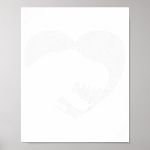 Kinder Valentins T-Rex Dinosaur Herz Silhouette Bo Poster