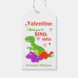 Kinder Valentinstag Dino-mite Dinosaurier Geschenkanhänger