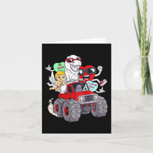 Kinder Valentinstag hören zu rex Cupid Monster Tru Karte