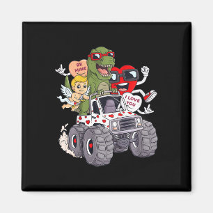 Kinder Valentinstag hören zu rex Cupid Monster Tru Magnet