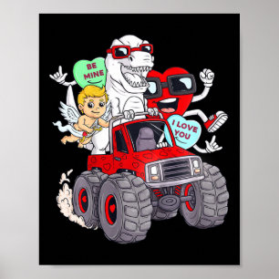 Kinder Valentinstag hören zu rex Cupid Monster Tru Poster