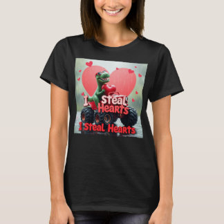 Kinder Valentinstag Monster Truck TRex Ich stehle  T-Shirt
