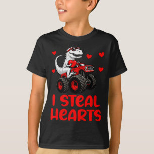 Kinder Valentinstag Monster Truck Trex Junge Klein T-Shirt