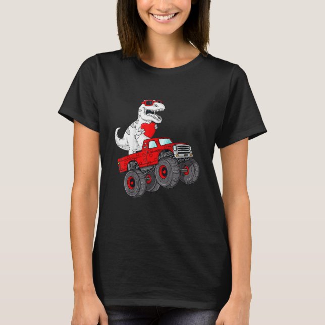 Kinder Valentinstag Rex Reitmonster Truck Toddl T-Shirt (Vorderseite)