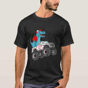 Kinder Valentinstag T Rex Reitsport Monster LKW Sp T-Shirt