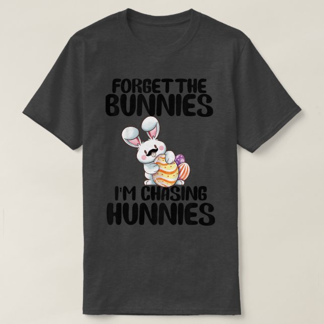 Kinder vergessen die Bunnies im Chasing Hunnies Kl T-Shirt (Design vorne)