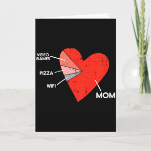 Kinder Videospiele Pizza WLAN Mama Herz Kind Baby Karte