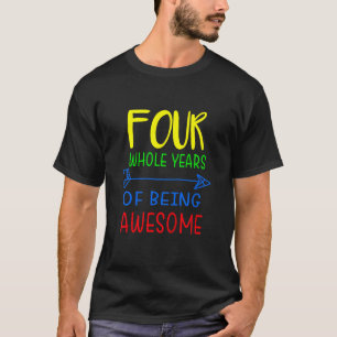 Kinder vier Jahre lang Phantastisch 4. Geburtstag T-Shirt
