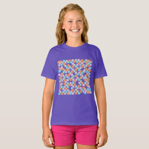 (Kinder) Vierfarbquadrat-Hemd T-Shirt