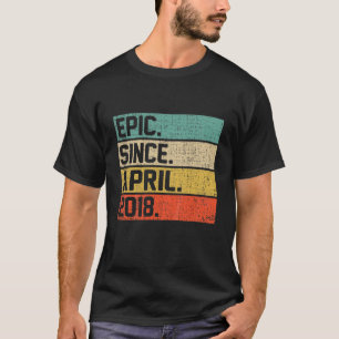 Kinder Vintage Jungen Mädchen 4. Geburtstag Episch T-Shirt