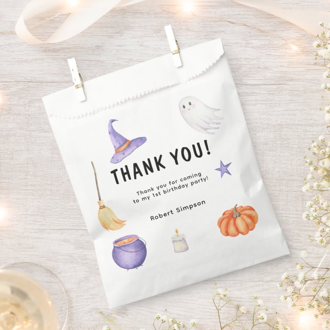 Kinder von Aquarell Ghost Erster Geburtstag Geschenktütchen (Ausgeschnitten)