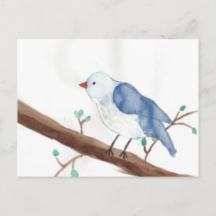 Kinder von Aquarellvögeln Kunst Postkarte