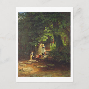Kinder von einem Bach, c.1822 (Öl auf Tafel) Postkarte