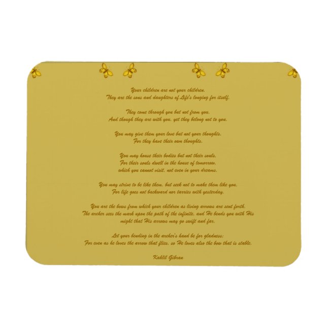 Kinder von Kahlil Gibran Magnet (Horizontal)