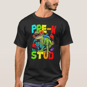 Kinder vor dem K Stud Dinosaurier zurück zum Junge T-Shirt