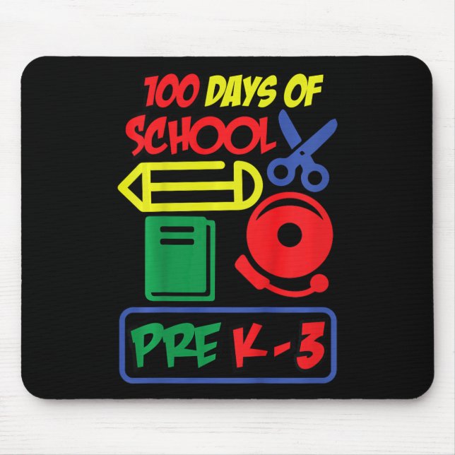 Kinder vor K-3 - 100 Schultagen Mousepad (Vorne)