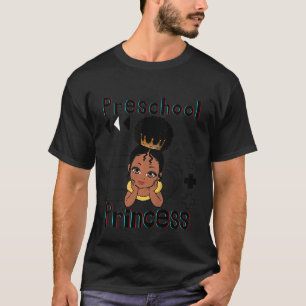 Kinder Vorschulprinzessin Black Girl Magie Zurück  T-Shirt