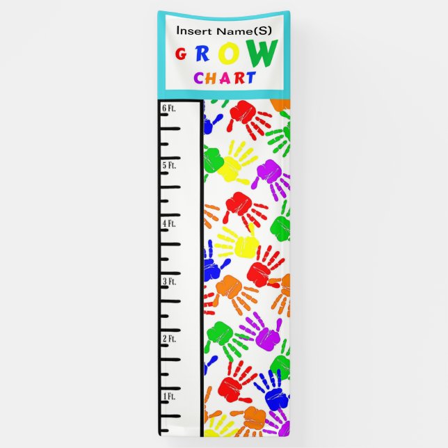 Kinder wachsen Diagramm Banner (Vertikal)