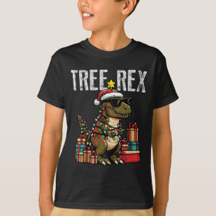 Kinder Weihnachten Dinosaurier Baum Rex Xmas Trex T-Shirt