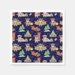 Kinder Weihnachten Niedliche Feiertage Bär Serviette